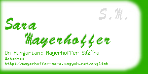 sara mayerhoffer business card